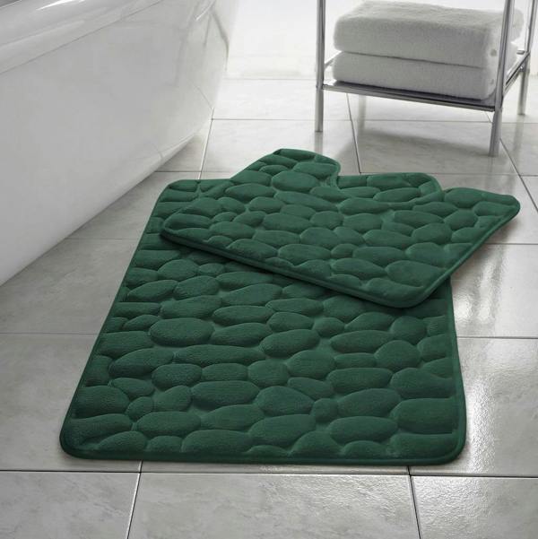 Memory Foam Pebbles Bath Mat Sets