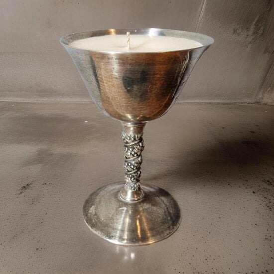 Ralph’s Orchard Silver Goblet Scented Candles - Coconut & Hibiscus