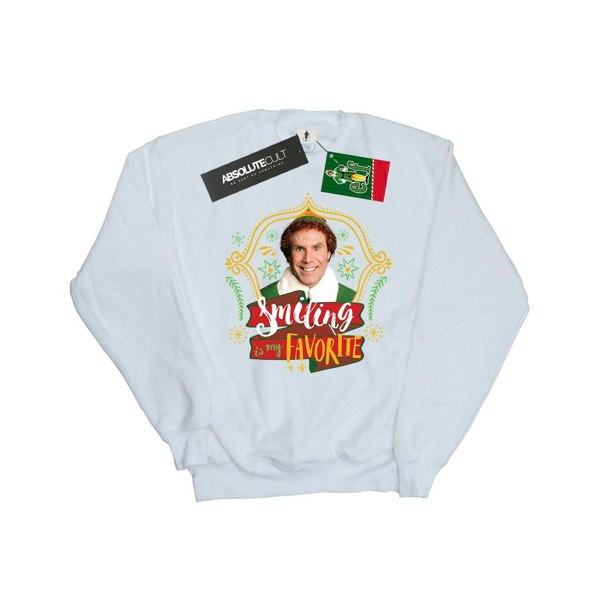 Elf Girls Buddy Smiling Sweatshirt - White