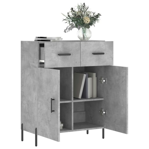 Berkfield Sideboard Concrete Grey 69.5x34x90 cm Engineered Wood