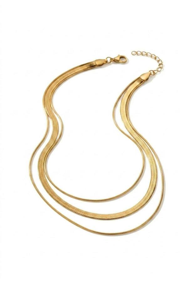 ARIIRA Cherry Triple Layered Flat Snake Chain