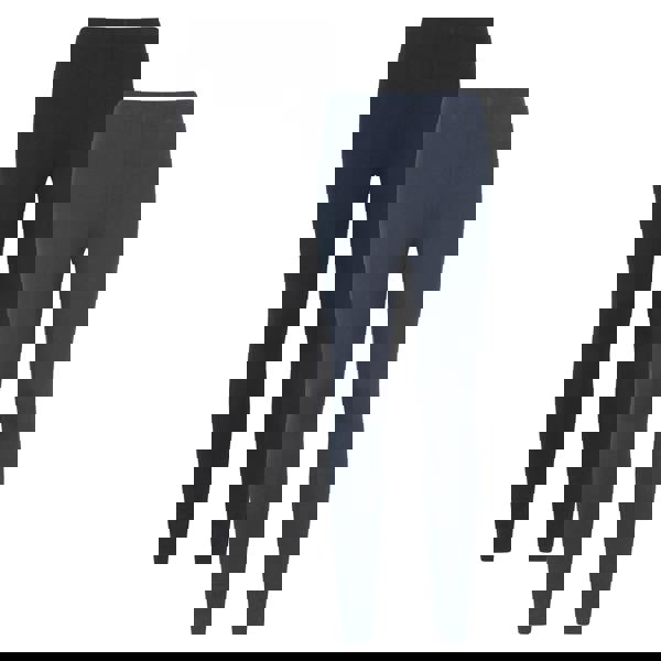 Mountain Warehouse Womens/Ladies Cotton Blend Leggings (Pack of 2) - Navy/Black - 