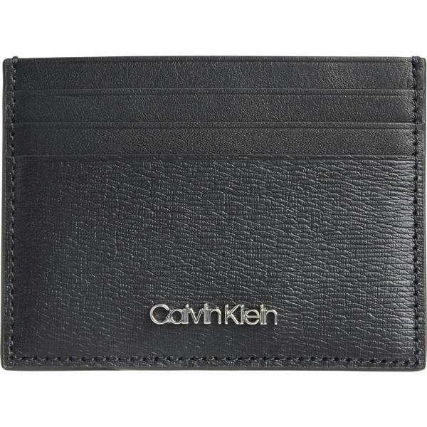 Calvin Klein Minimalism Leather Card Holder - Black - 