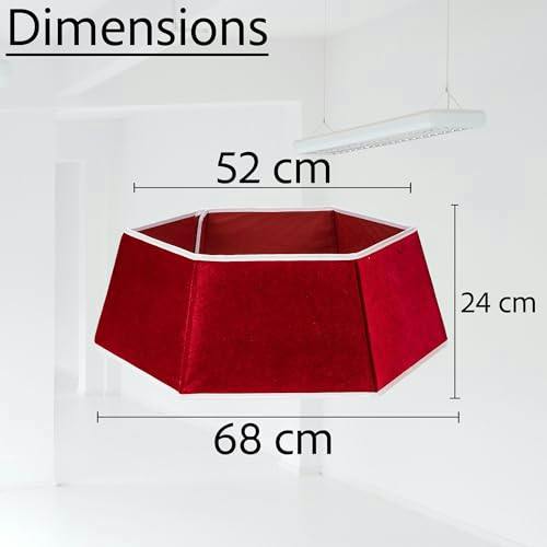 26.8 Inch Hexagonal Fabric Christmas Tree Collar for a Neat Festive Finish image 3
