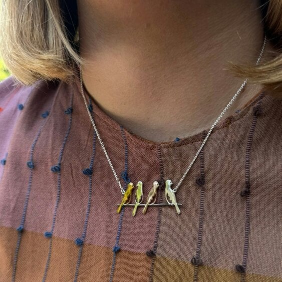 Reeves & Reeves Super Birds On A Wire Necklace