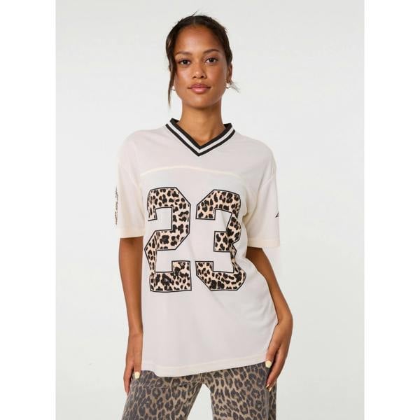 Pink Vanilla Leopard Detail Sports Jersey