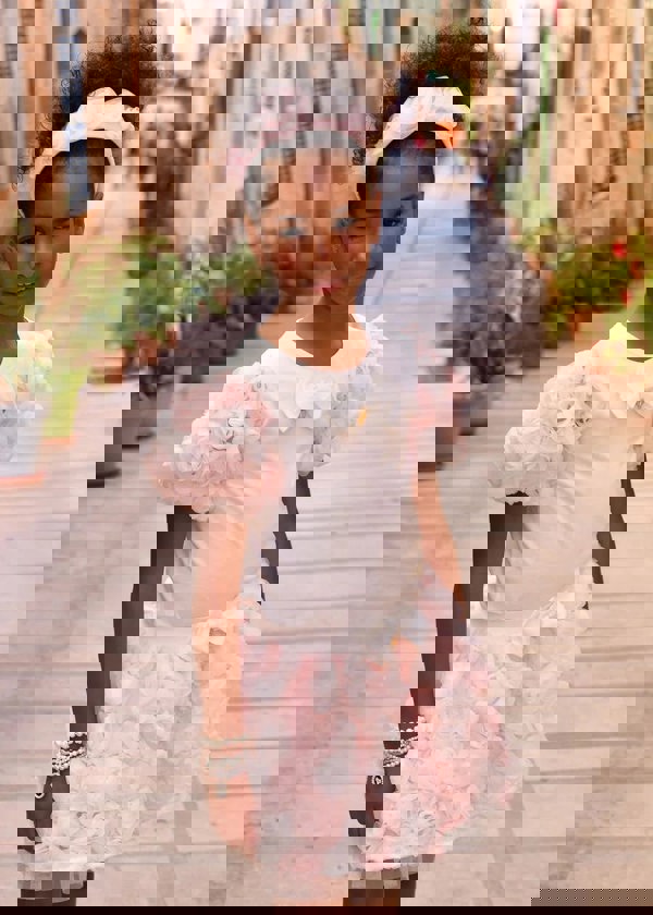 Angels Face Girls Roses Top and Skirt Set in Pink