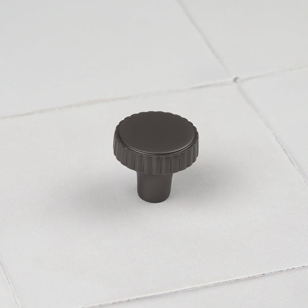 Handle & Home Anthracite Grey Ribbed Detailing Handles and Coordinating Knobs