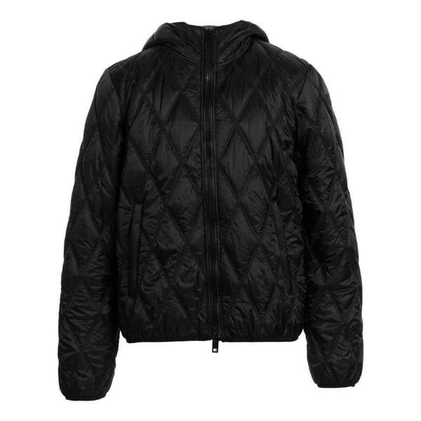 Diesel Mens Quilted Hooded Padded Jacket - Black - 