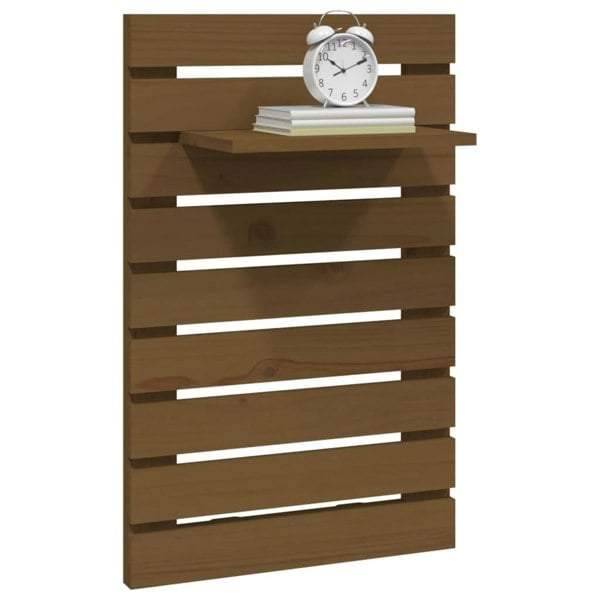 Berkfield Wall-mounted Bedside Shelves 2 pcs Honey Brown Solid Wood Pine