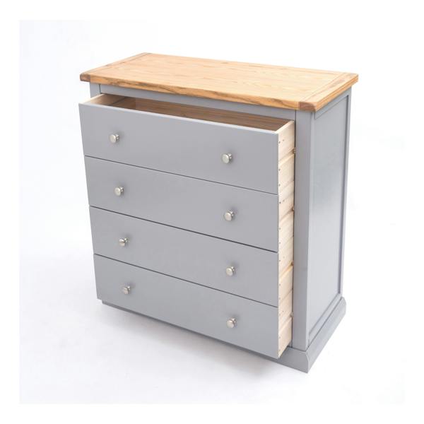 Cabinet Bits Rocca 4 Drawer Chest of Drawers Chrome Knob