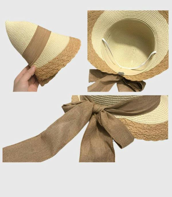 Anniou UPF 50+ French Straw Hat