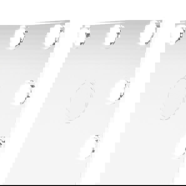 LED Bluetooth mirror measuring 80 x 60cm, featuring a sleek, reflective surface and six integrated bright LED lights for enhanced visibility