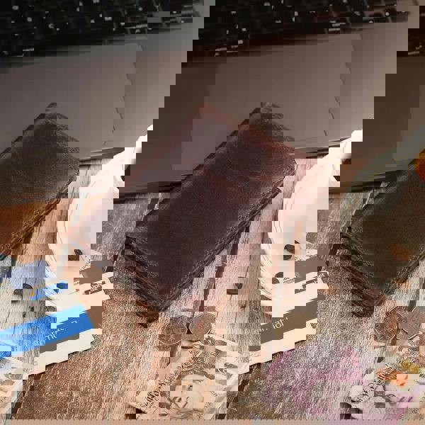 Brown Leather Trifold Wallet – Manhattan New York 6