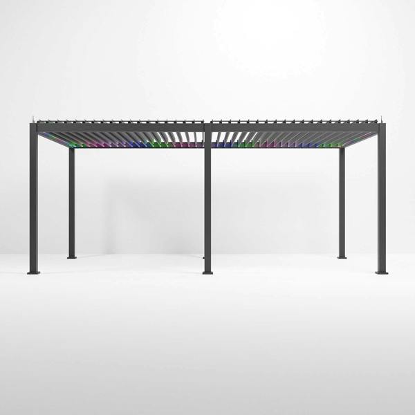 Ocean Designs Tivoli E-LED 6m x 3m Grey Frame Free Standing Pergola