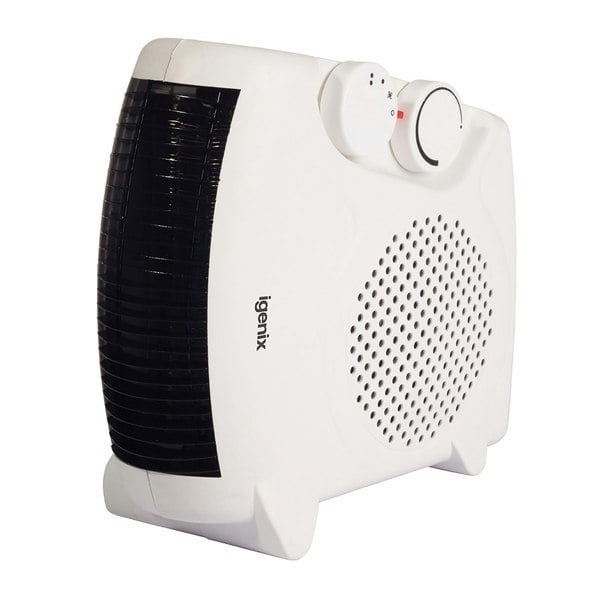 Igenix IGHF01914W Fan Heater, 2 Heat Settings, 2000W, White