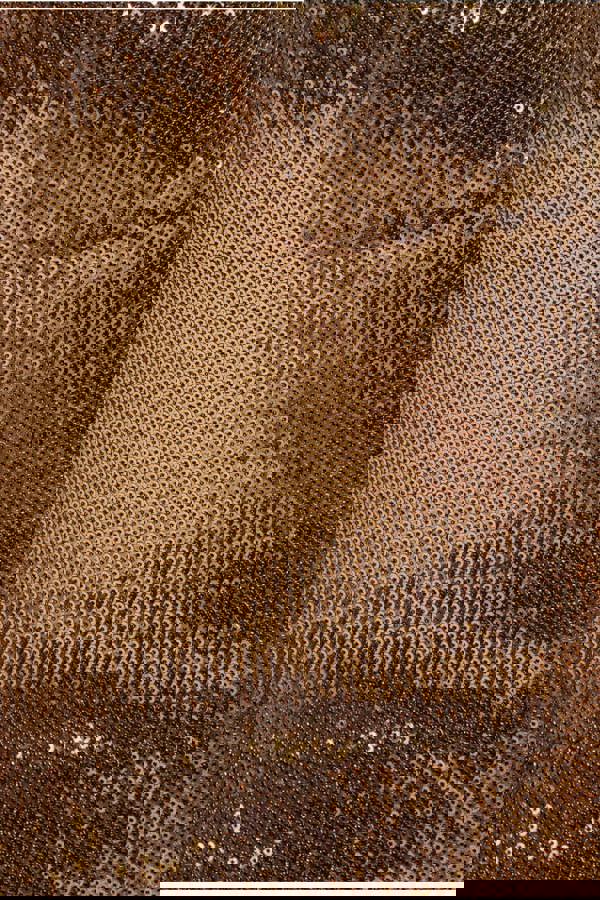 Liquid Sequin Corsage Maxi Dress - Gold DR4056