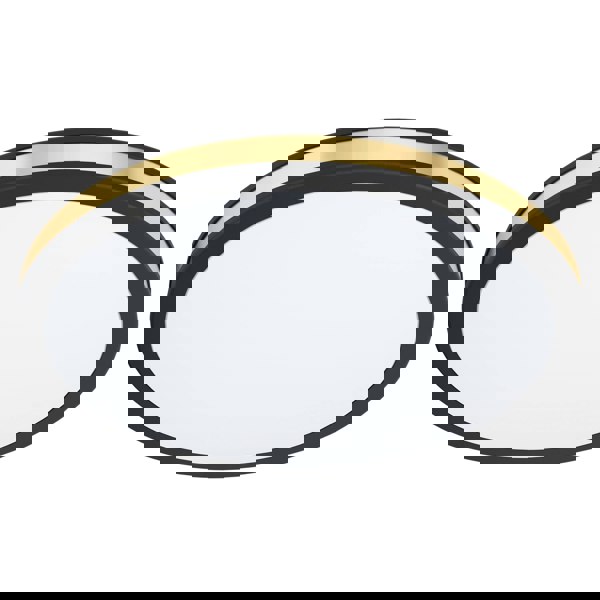 EGLO Pescaito LED Black/Gold Flush Round Ceiling Light