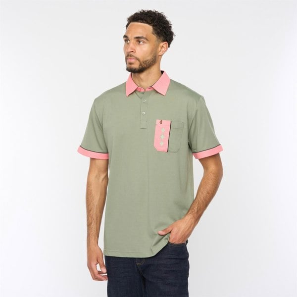 Gabicci G52X07 Mens Short Sleeve Plated Jersey Polo Shirt Gabicci Classic - SAGE