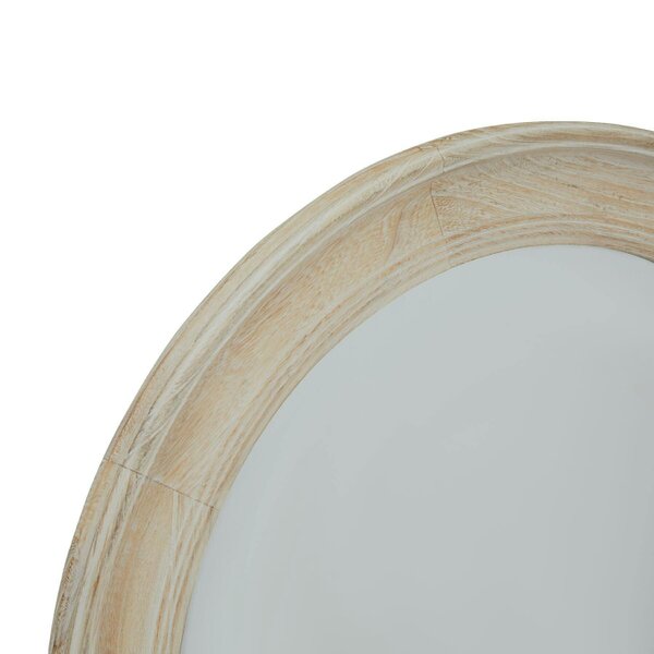 Wyld Haus Round Natural Washed Wood Wall Mirror