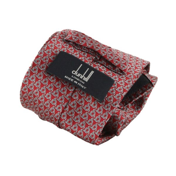 Dunhill woven mulberry silk tie with a wingnut pattern