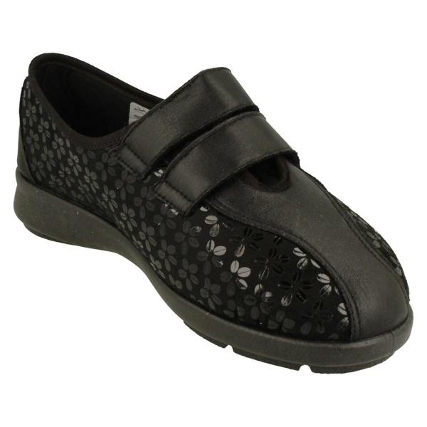 DB Shoes Ladies Easy B Casual Stretch Hook And Loop Shoes Azalea