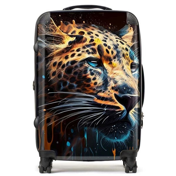 Warren Reed Leapoard Face Splashart On Dark Background Suitcase