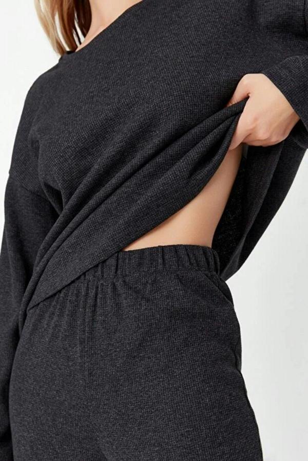 WOVCOR 2-Piece Waffle Knit Pajama Set