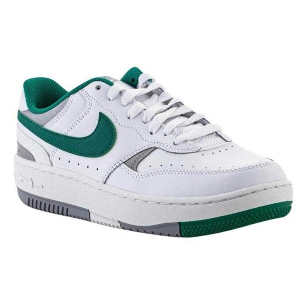 Nike Womens/Ladies Gamma Force Leather Trainers - White/Grey/Green - 