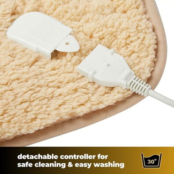 Cozy Night Electric Heated Throw Blanket - 9 Heat Settings & 9 Timer Settings Machine Washable - Luxurious Sherpa Fleece Sand