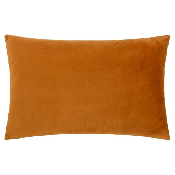 Paoletti Lexington Jacquard Velvet Cushion Cover - Ginger/Grey