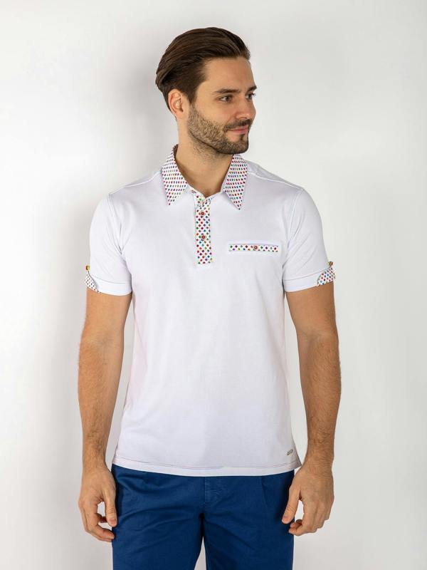 SIGNATURE POLO SHIRT WITH PIXEL INSERT - Claudio Lugli Shirts