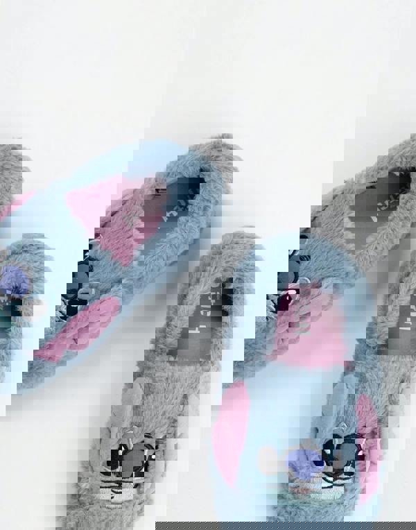 Lilo & Stitch Girls Blue Character Face Slip On Loafer Slippers