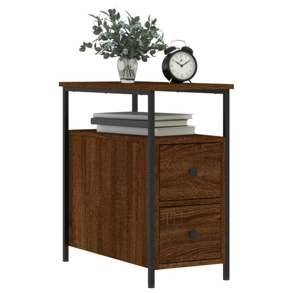 Berkfield Bedside Cabinets 2 pcs Brown Oak 30x60x60 cm Engineered Wood