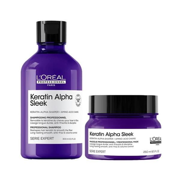 L'Oréal Professionnel&nbsp; DUO Keratin Alpha Sleek Shampoo Hair Mask Duo