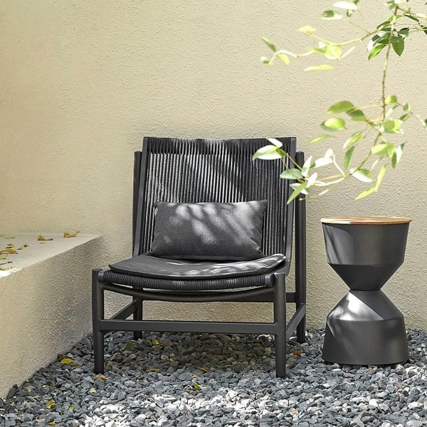Weilai Concept Lavoie Outdoor Lounge Chair With Footstool, Rattan