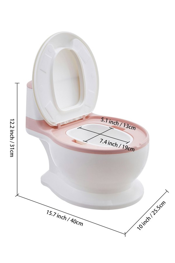 Living and Home Comfortable PVC Seat Cushion Pink Plastic Training Potty Seat for Toddlers