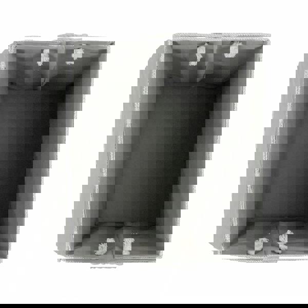 JVL Serena Foldable Fabric Laundry Hamper with Lid for Bedroom and Bathroom Use, Light Grey