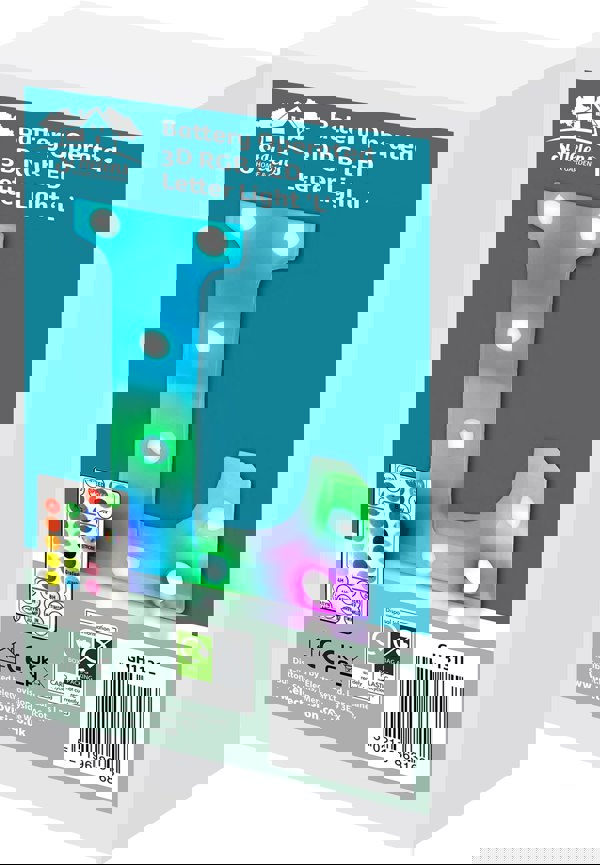 St Helens Battery Operated RGB Letter   With Remote Control Letter L