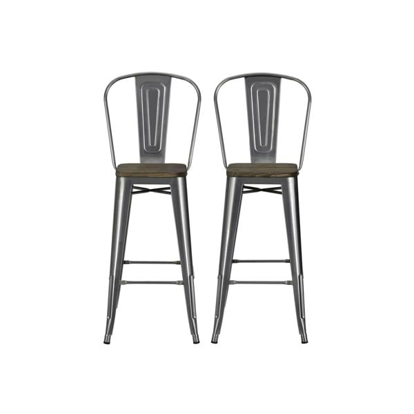 Dorel Home Luxor Barstool in Metal Copper - 2 pieces