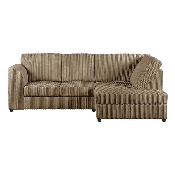 Furnishings For Less Luxor Cord Fabric 4 Seater Corner Sofa Full Back