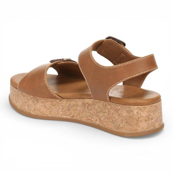 Blowfish Malibu Magical - Women's Tan Faux Leather Platform Sandals