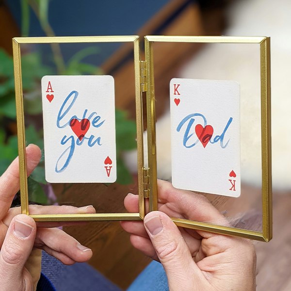 Hands & Hearts Love you Dad playing cards print