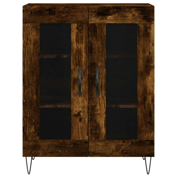 Berkfield Highboard Smoked Oak 69.5x34x180 cm Engineered Wood