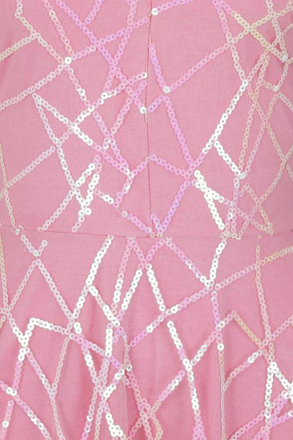 HotSquash V Neck Embroidered Fit n Flare Dress
