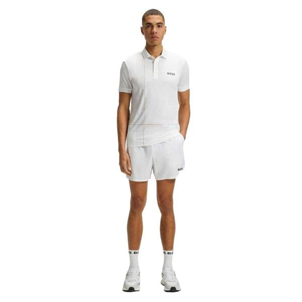 Boss Mens Active Slim Polo Shirt - White - 