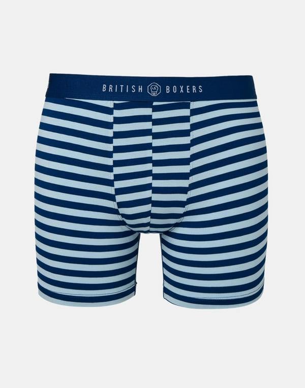British Boxers Multipack 4 Pairs of Men's Bamboo Stretch Trunks – Maritime