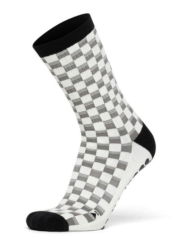Base 33 Crew Grip Socks - Pebble Checkered