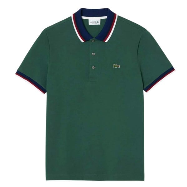 Lacoste Mens Mini Pique Stretch Regular Polo Shirt - Green