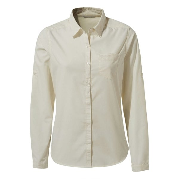 Craghoppers Women's Kiwi II Long-Sleeved Shirt - Sea Salt White